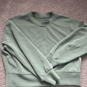 Lululemon Perfectly Oversized Cropped Crew Softstreme Tidewater Teal